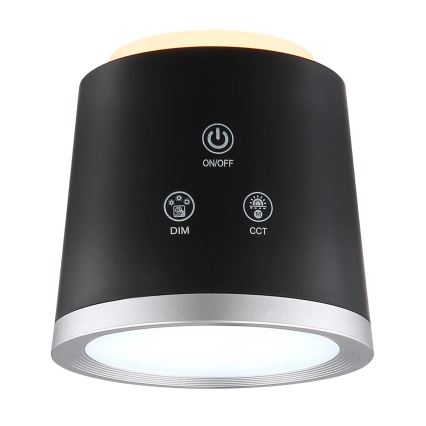 Globo - LED Димируема сензорна настолна лампа 4в1 LED/6W/3,7V 3000K/4000K/6500K 1500 mAh USB черен