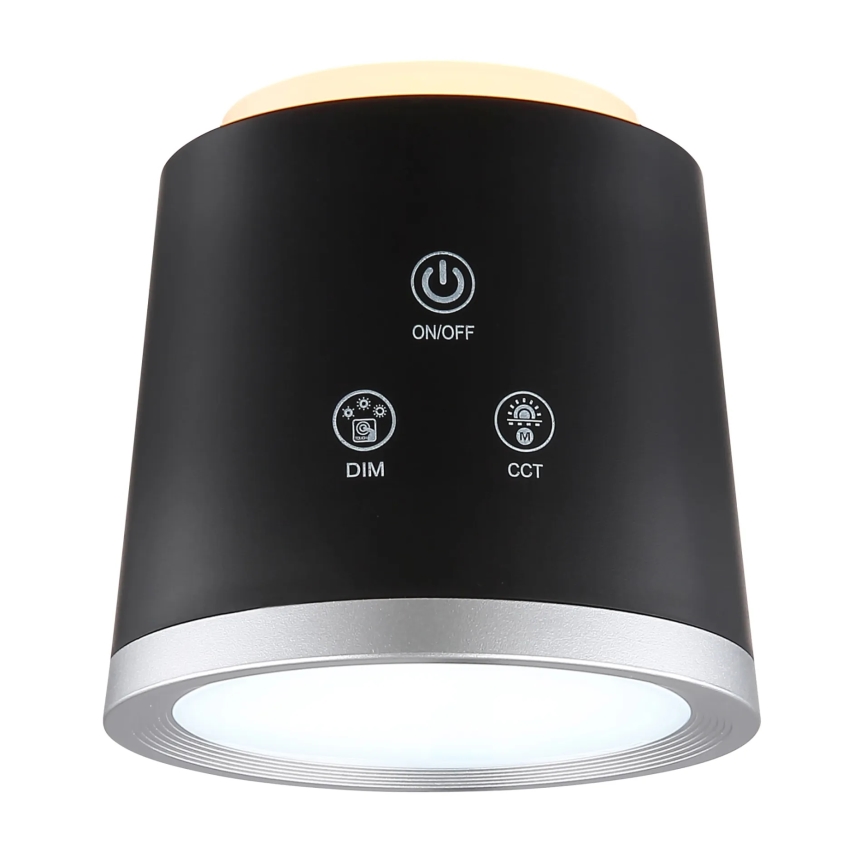Globo - LED Димируема сензорна настолна лампа 4в1 LED/6W/3,7V 3000K/4000K/6500K 1500 mAh USB черен
