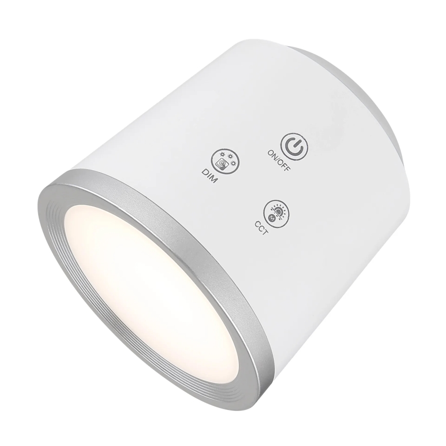 Globo - LED Димируема сензорна настолна лампа 4в1 LED/6W/3,7V 3000K/4000K/6500K 1500 mAh USB бял