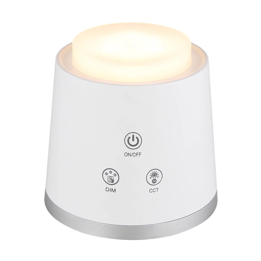 Globo - LED Димируема сензорна настолна лампа 4в1 LED/6W/3,7V 3000K/4000K/6500K 1500 mAh USB бял