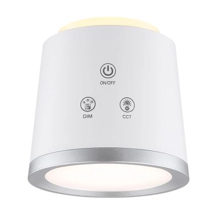 Globo - LED Димируема сензорна настолна лампа 4в1 LED/6W/3,7V 3000K/4000K/6500K 1500 mAh USB бял