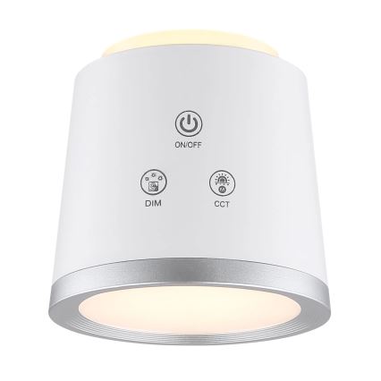 Globo - LED Димируема сензорна настолна лампа 4в1 LED/6W/3,7V 3000K/4000K/6500K 1500 mAh USB бял