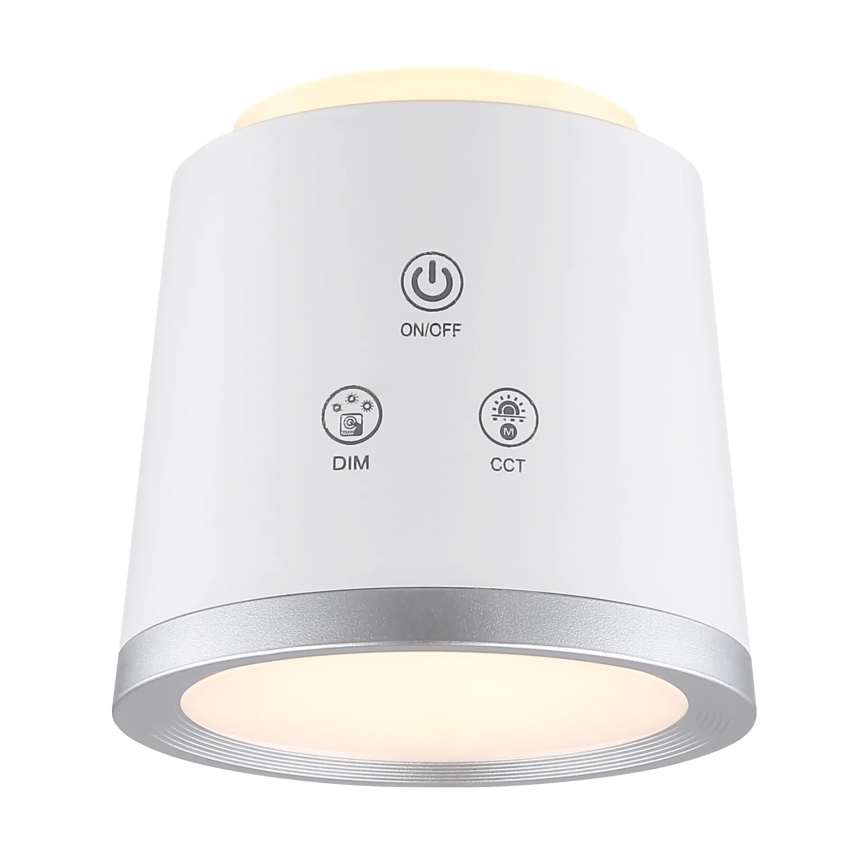 Globo - LED Димируема сензорна настолна лампа 4в1 LED/6W/3,7V 3000K/4000K/6500K 1500 mAh USB бял