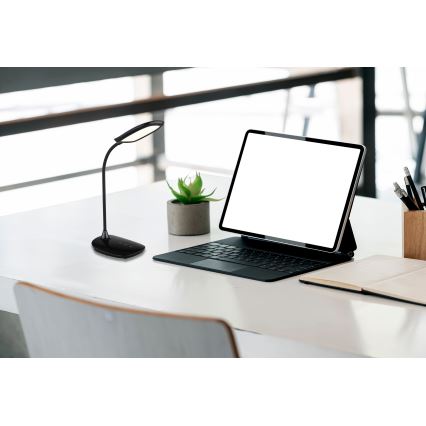 Globo - LED Димируема сензорна настолна лампа LED/9W/230V 3000K/4000K/6500K CRI 90 черен