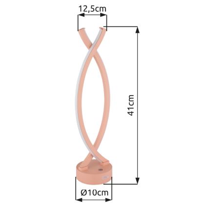 Globo - LED Димируема сензорна настолна лампа LED/1W/3,7V 3000K 1800 mAh USB розов