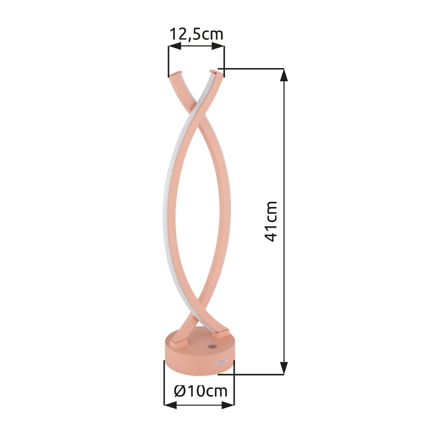 Globo - LED регулируема настолна лампа с докосване LED/1W/3,7V 3000K 1800 mAh USB розова