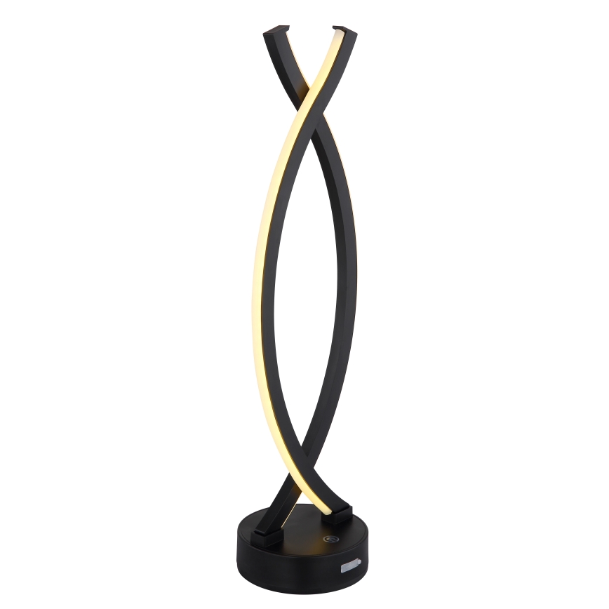 Globo - LED Димируема сензорна настолна лампа LED/1W/3,7V 3000K 1800 mAh USB черен