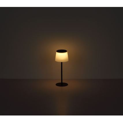 Globo - LED Димируем докосване екстериорен настолна лампа LED/1,8W/5V IP44 1800 mAh черен/бял