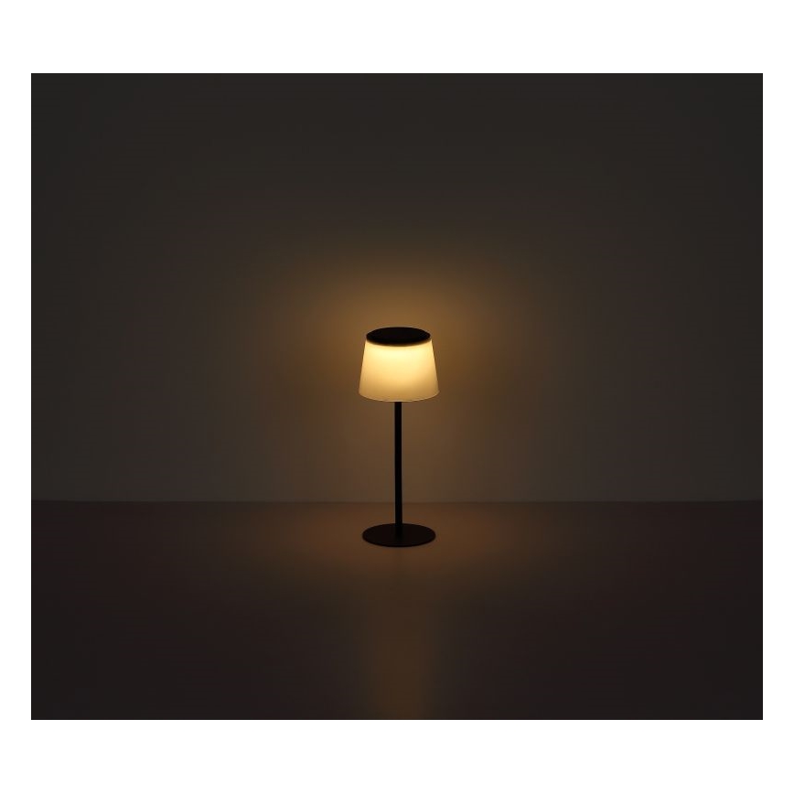 Globo - LED Димируем докосване екстериорен настолна лампа LED/1,8W/5V IP44 1800 mAh черен/бял