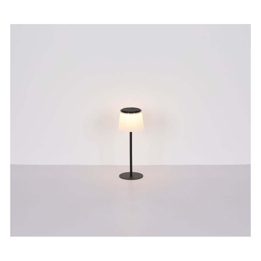 Globo - LED Димируем докосване екстериорен настолна лампа LED/1,8W/5V IP44 1800 mAh черен/бял
