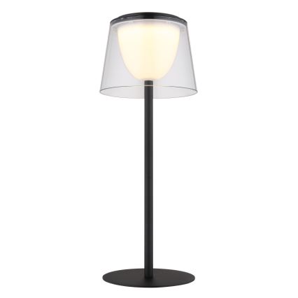 Globo - LED Димируем докосване екстериорен настолна лампа LED/1,8W/5V IP44 1800 mAh черен/прозрачен