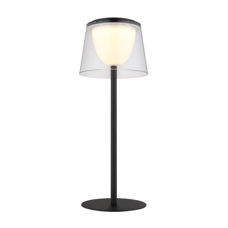 Globo - LED Димируем докосване екстериорен настолна лампа LED/1,8W/5V IP44 1800 mAh черен/прозрачен