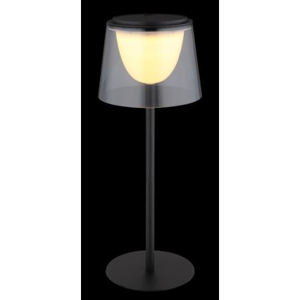 Globo - LED Димируем докосване екстериорен настолна лампа LED/1,8W/5V IP44 1800 mAh черен/опушен