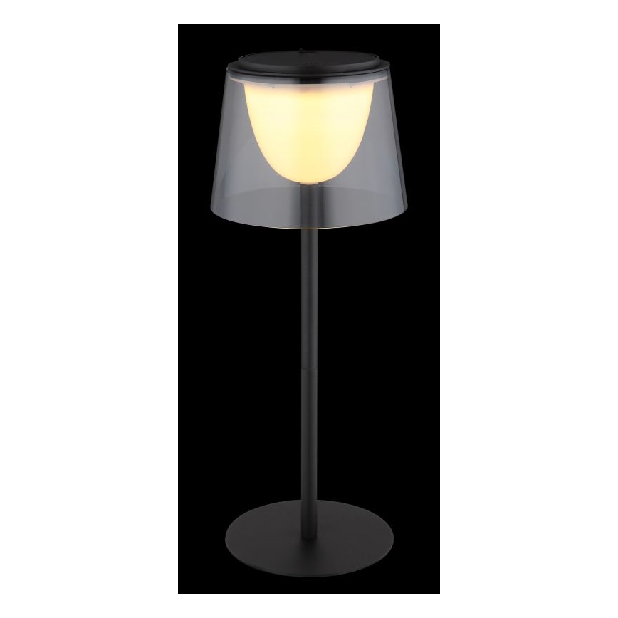 Globo - LED Димируем докосване екстериорен настолна лампа LED/1,8W/5V IP44 1800 mAh черен/опушен