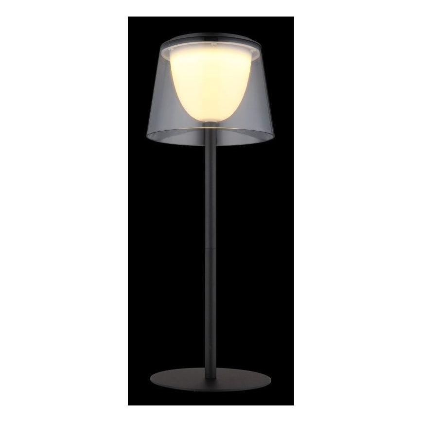 Globo - LED Димируем докосване екстериорен настолна лампа LED/1,8W/5V IP44 1800 mAh черен/опушен