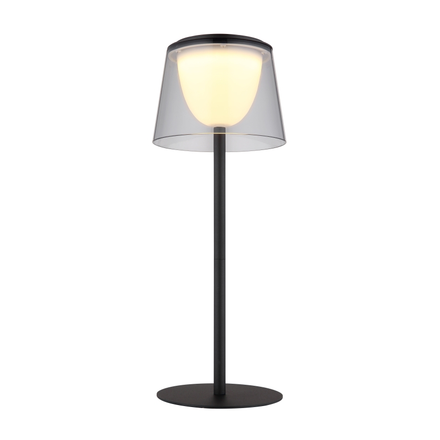 Globo - LED Димируем докосване екстериорен настолна лампа LED/1,8W/5V IP44 1800 mAh черен/опушен