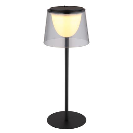 Globo - LED Димируем докосване екстериорен настолна лампа LED/1,8W/5V IP44 1800 mAh черен/опушен