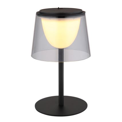 Globo - LED Димируем докосване екстериорен настолна лампа LED/1,8W/5V IP44 1800 mAh черен/опушен
