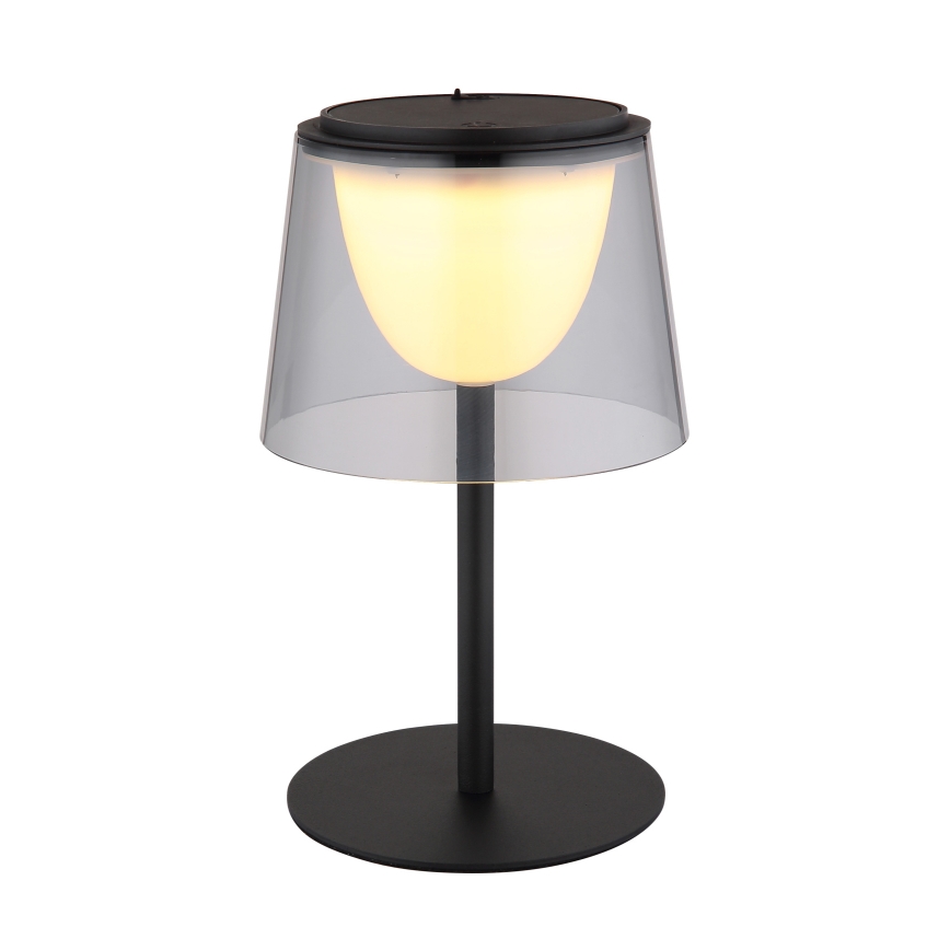 Globo - LED Димируем докосване екстериорен настолна лампа LED/1,8W/5V IP44 1800 mAh черен/опушен