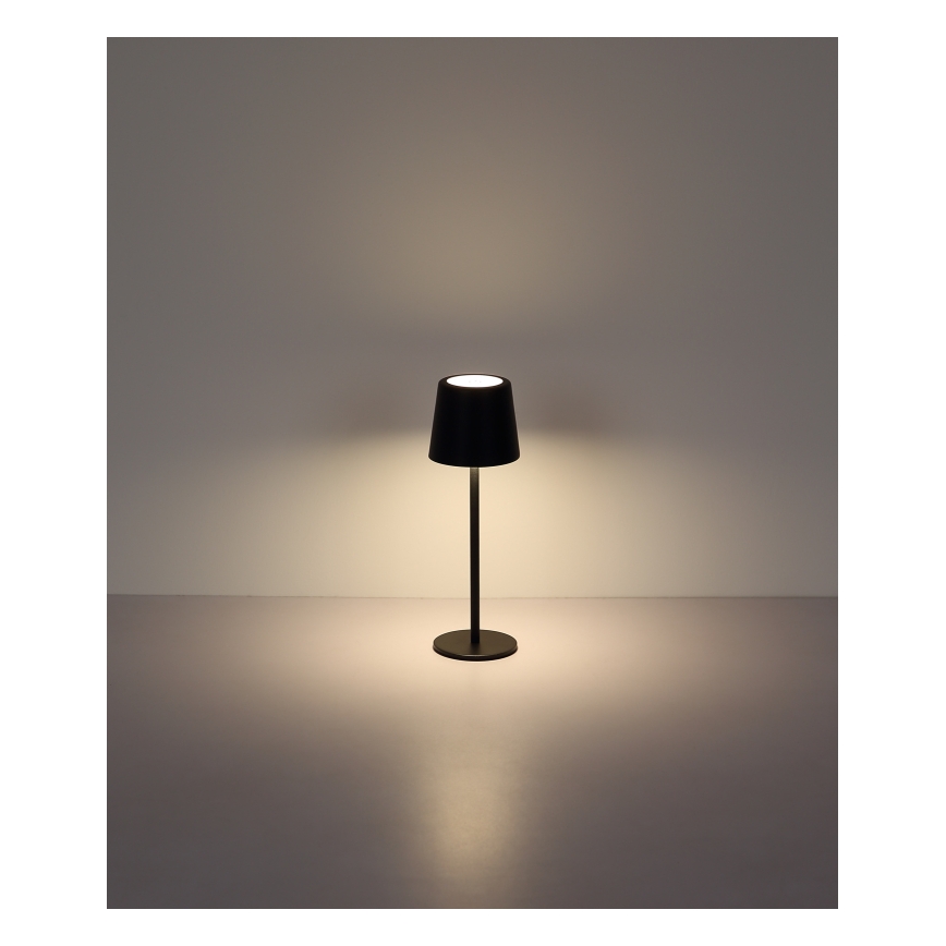 Globo - LED Димируема екстериорна сензорна настолна лампа LED/2W/5V 3000/4000/6000K 2200 mAh IP44 черен
