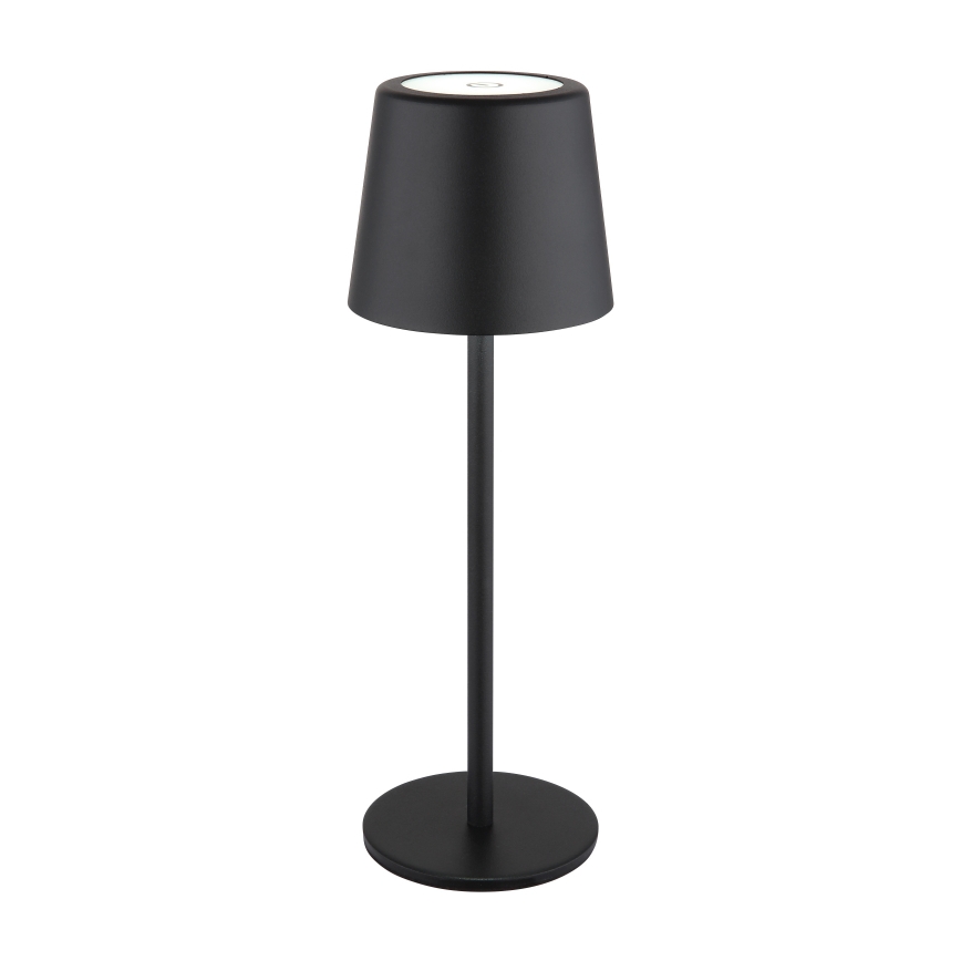 Globo - LED Димируема екстериорна сензорна настолна лампа LED/2W/5V 3000/4000/6000K 2200 mAh IP44 черен