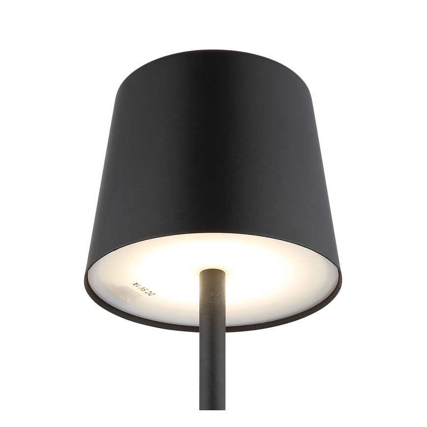 Globo - LED регулируема външна настолна лампа с докосване LED/2W/5V 3000/4000/6000K 2200 mAh IP44 черна