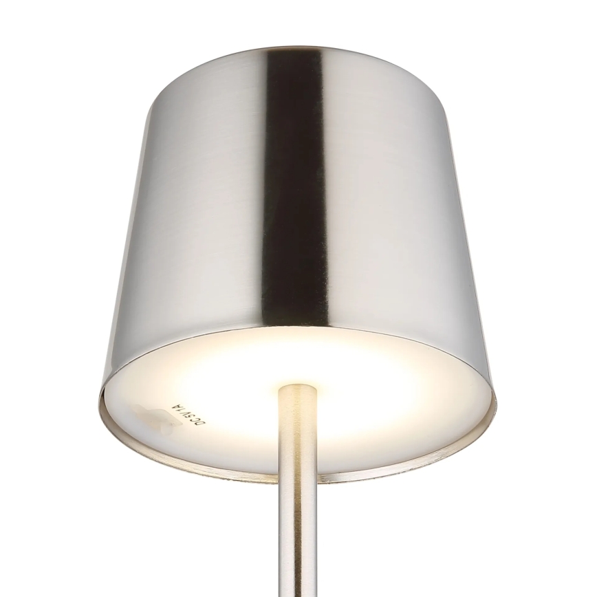 Globo - Димируема сензорна презареждаема настолна LED лампа LED/2W/3,7V 3000/4000/6000K 2200 mAh лъскав хром