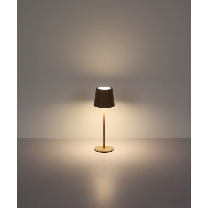 Globo - LED Димируема екстериорна сензорна настолна лампа LED/2W/5V 3000/4000/6000K 2200 mAh IP44 кремав
