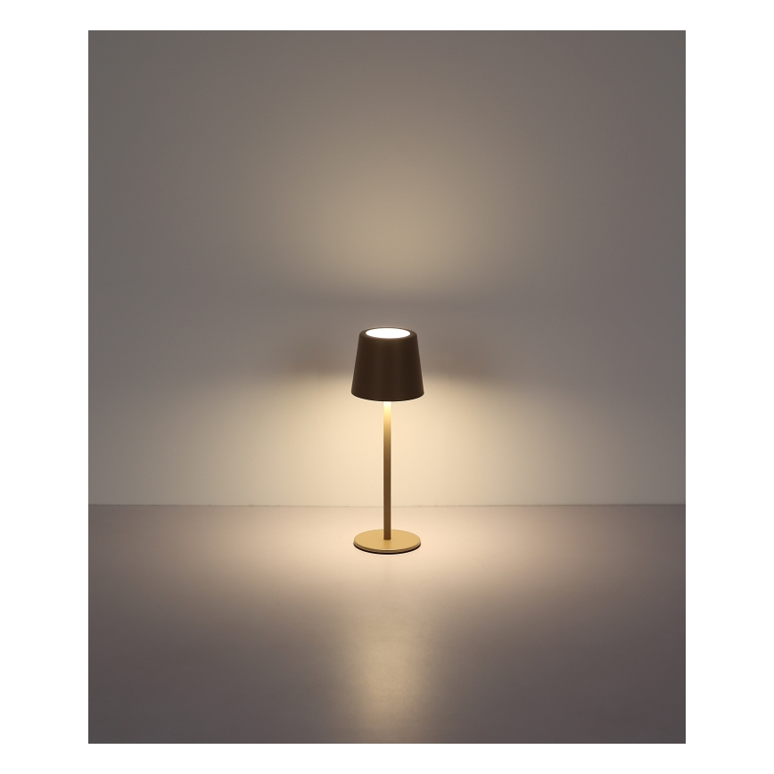 Globo - LED Димируема екстериорна сензорна настолна лампа LED/2W/5V 3000/4000/6000K 2200 mAh IP44 кремав
