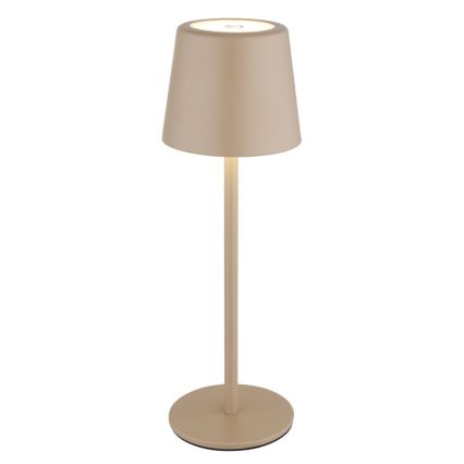 Globo - LED Димируема екстериорна сензорна настолна лампа LED/2W/5V 3000/4000/6000K 2200 mAh IP44 кремав