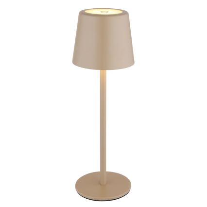 Globo - LED Димируема екстериорна сензорна настолна лампа LED/2W/5V 3000/4000/6000K 2200 mAh IP44 кремав