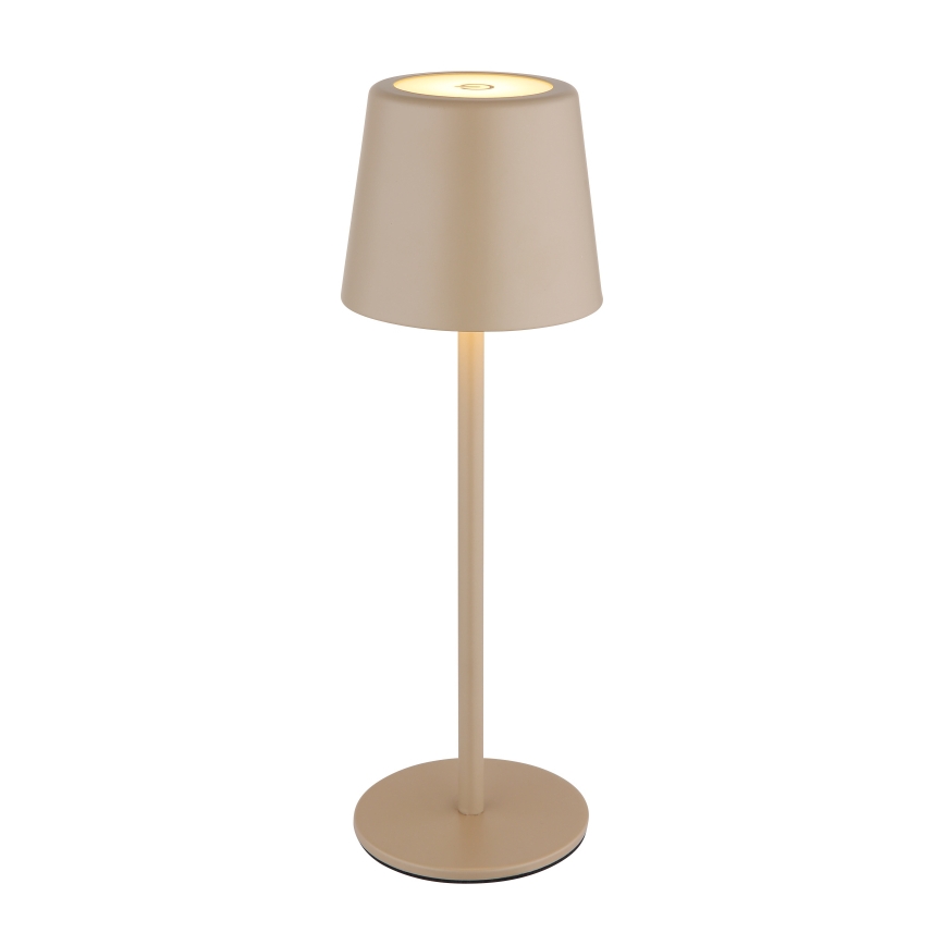 Globo - LED Димируема екстериорна сензорна настолна лампа LED/2W/5V 3000/4000/6000K 2200 mAh IP44 кремав