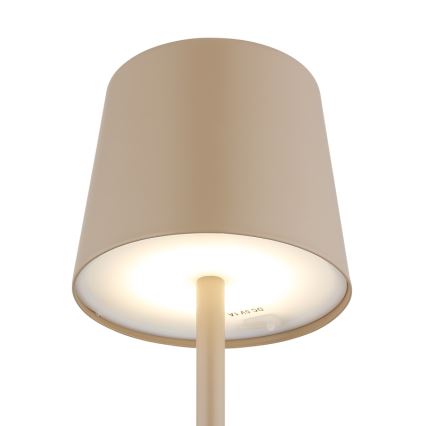 Globo - LED Димируема екстериорна сензорна настолна лампа LED/2W/5V 3000/4000/6000K 2200 mAh IP44 кремав