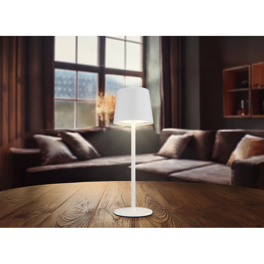 Globo - LED Димируема екстериорна сензорна настолна лампа LED/2W/5V 3000/4000/6000K 2200 mAh IP44 бял