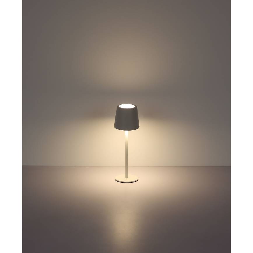 Globo - LED Димируема екстериорна сензорна настолна лампа LED/2W/5V 3000/4000/6000K 2200 mAh IP44 бял