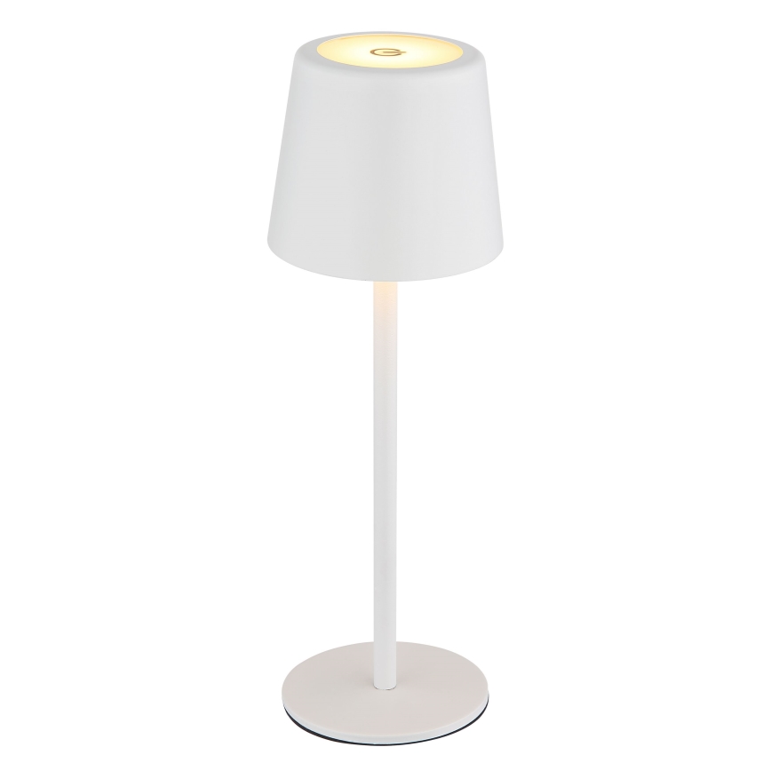 Globo - LED Димируема екстериорна сензорна настолна лампа LED/2W/5V 3000/4000/6000K 2200 mAh IP44 бял