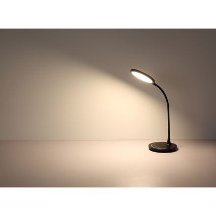 Globo - LED регулируема гъвкава настолна лампа с докосване LED/12W/230V 3000/4000/6500K CRI 90 черна