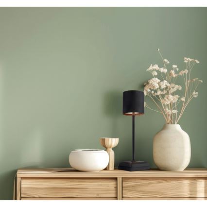 Globo – регулируема LED настолна лампа с докосване и презареждане, LED 1,5 W/5 V, 2200 mAh, черна