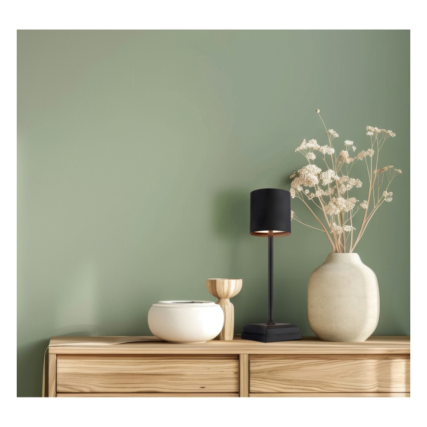 Globo – регулируема LED настолна лампа с докосване и презареждане, LED 1,5 W/5 V, 2200 mAh, черна