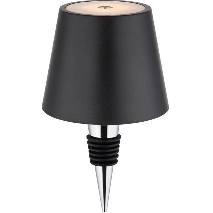 Globo - LED димируема сензорна презареждаема външна настолна лампа 3 в 1 LED/3W/5V 3000/4000/5000K IP54 1800 mAh черна