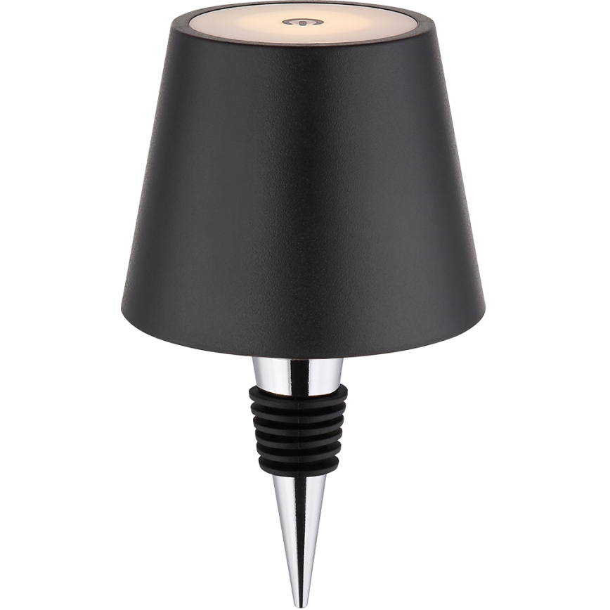 Globo - LED димируема сензорна презареждаема външна настолна лампа 3 в 1 LED/3W/5V 3000/4000/5000K IP54 1800 mAh черна