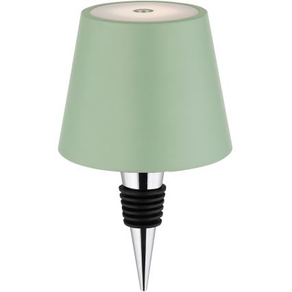 Globo - LED димируема сензорна зареждаща външна настолна лампа 3-в-1 LED/3W/5V 3000/4000/5000K IP54 1800 mAh зелена