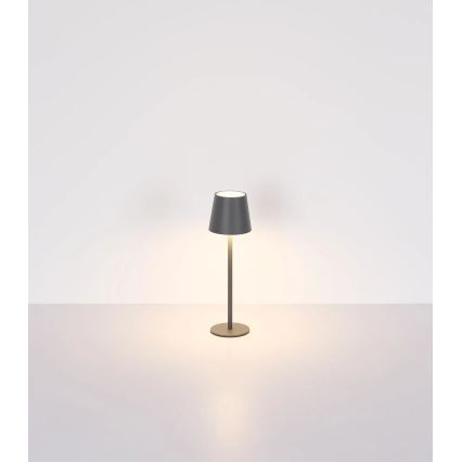 Globo - Димируема LED сензорна презареждаема външна настолна лампа 3 в 1 LED/3W/5V 3000/4000/5000K IP54 1800 mAh сива