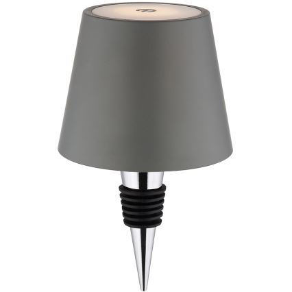 Globo - Димируема LED сензорна презареждаема външна настолна лампа 3 в 1 LED/3W/5V 3000/4000/5000K IP54 1800 mAh сива