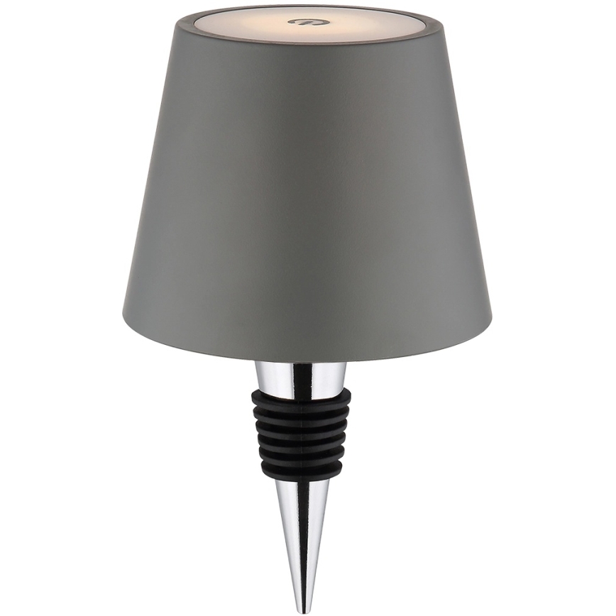Globo - Димируема LED сензорна презареждаема външна настолна лампа 3 в 1 LED/3W/5V 3000/4000/5000K IP54 1800 mAh сива