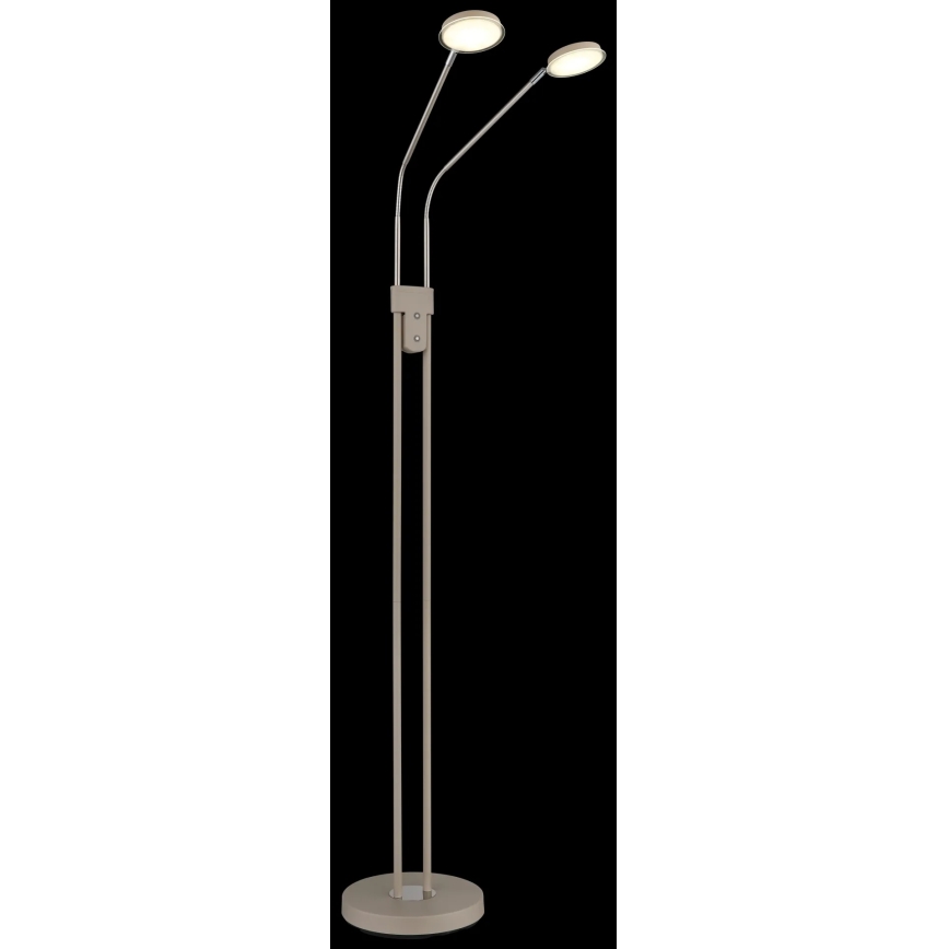 Globo - Димируема LED подова лампа 2xLED/6,5W/230V 2700/3350/4000K, бежова