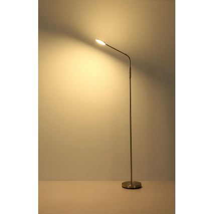 Globo - Димируема сензорна LED подова лампа LED/6,5W/230V 2700/3350/4000K матов хром