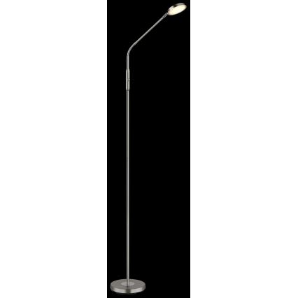 Globo - Димируема сензорна LED подова лампа LED/6,5W/230V 2700/3350/4000K матов хром