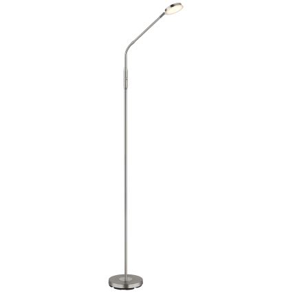 Globo - Димируема сензорна LED подова лампа LED/6,5W/230V 2700/3350/4000K матов хром