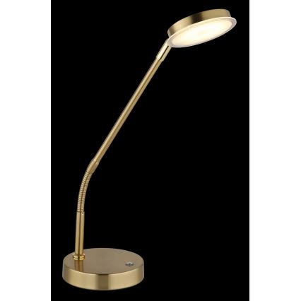 Globo - Димируема LED настолна лампа със сензорно управление LED/6,5W/230V 2700/3350/4000K месинг